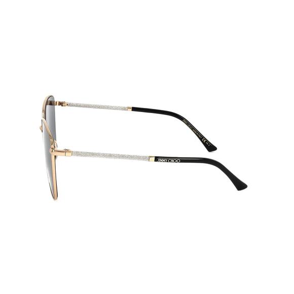 JIMMY CHOO EYEWEAR Crystal-Embellished Square Gold Frame Sunglasses NEW - Picture 3 of 9